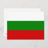 Die Flagge Bulgariens Postkarte (Vorne/Hinten)