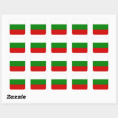Die Flagge Bulgariens Quadratischer Aufkleber (Blatt)
