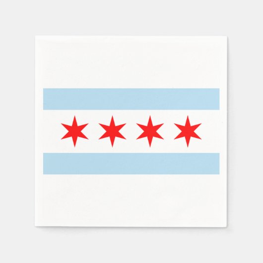 Die Flagge Chicagos Serviette (Vorderseite)