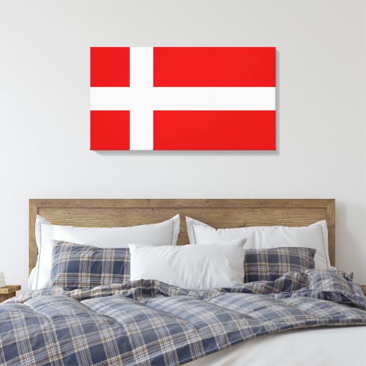 Die Flagge Dänemarks Leinwanddruck (Insitu (Schlafzimmer))