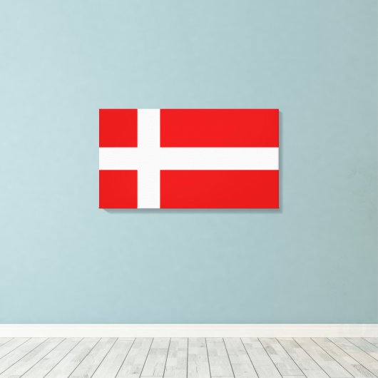 Die Flagge Dänemarks Leinwanddruck (Insitu (Holzboden))