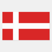 Die Flagge Dänemarks Rechteckiger Aufkleber (Vorderseite)