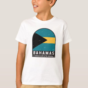 Die Flagge der Bahamas Emblem Abgenutzt Vintage T-Shirt