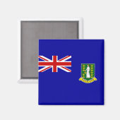 Die Flagge der britischen Jungfrau Magnet (Vorderseite/Rückseite)