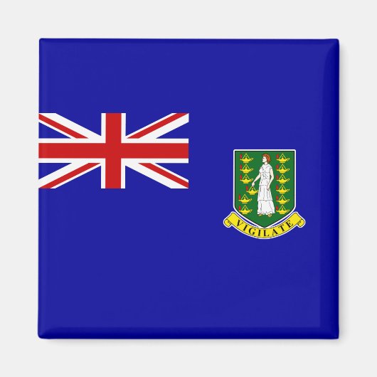 Die Flagge der britischen Jungfrau Magnet (Vorne)