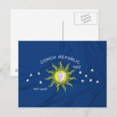 Die Flagge der Conch-Republik Postkarte (Vorne/Hinten)