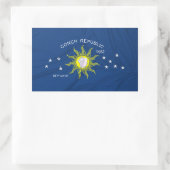 Die Flagge der Conch-Republik Rechteckiger Aufkleber (Tasche)