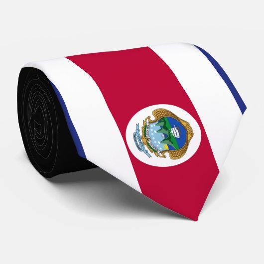 Die Flagge der Costa Rican Krawatte (Gerollt)