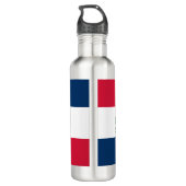 Die Flagge der Dominikanischen Republik Edelstahlflasche (Rückseite)