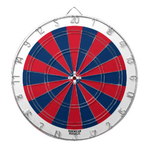 Die Flagge der Dominikanischen Republik farbenfroh Dartscheibe