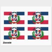 Die Flagge der Dominikanischen Republik Rechteckiger Aufkleber (Blatt)