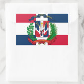 Die Flagge der Dominikanischen Republik Rechteckiger Aufkleber (Tasche)