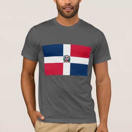 Die Flagge der Dominikanischen Republik T-Shirt (Vorderseite)