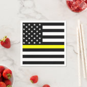 Die Flagge der dünnen Goldlinie Serviette (Beispiel)