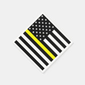 Die Flagge der dünnen Goldlinie Serviette (Ecke)