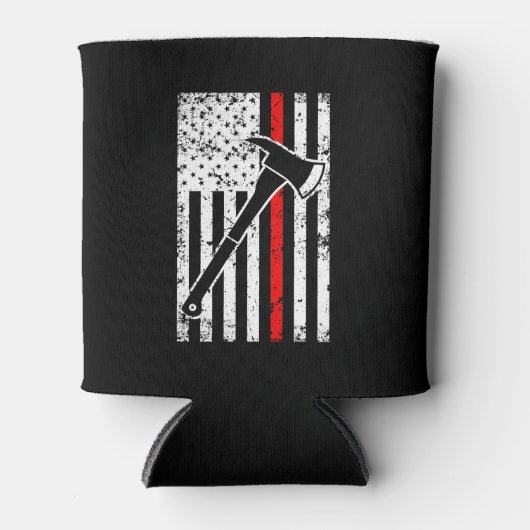 Die Flagge der Feuerwehrmänner der dünnen roten Li Dosenkühler (Vorderseite)