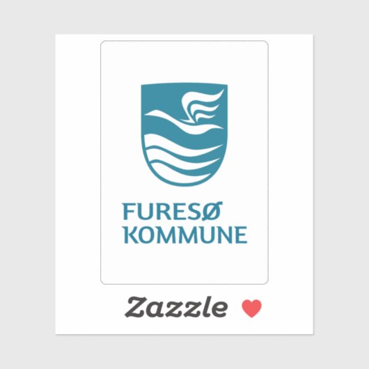 Die Flagge der Gemeinde Furesø Aufkleber (Blatt)