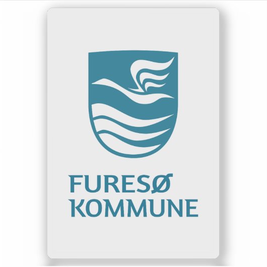 Die Flagge der Gemeinde Furesø Aufkleber (Vorderseite)