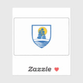 Die Flagge der Gemeinde Sermersooq, Grönland Aufkleber (Blatt)