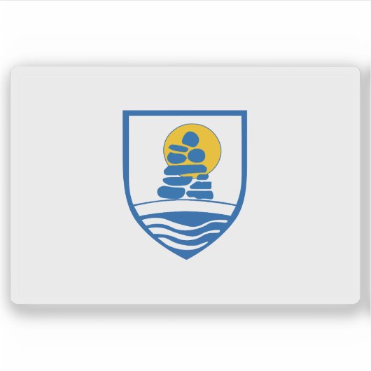 Die Flagge der Gemeinde Sermersooq, Grönland Aufkleber (Vorderseite)