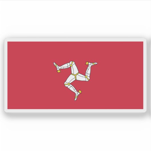 Die Flagge der Insel Man Aufkleber (Vorderseite)