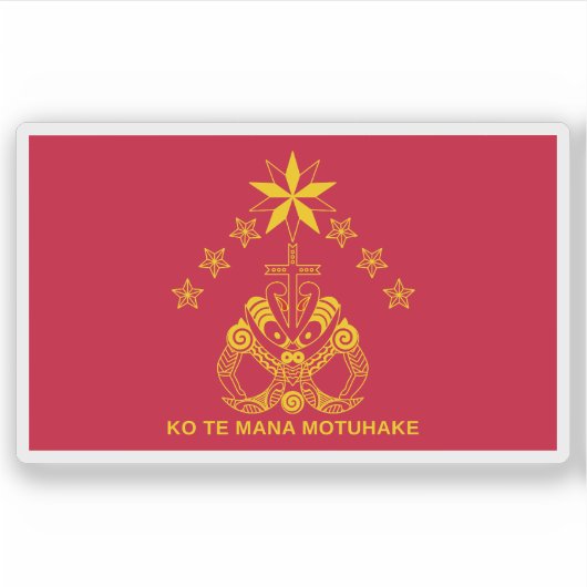 Die Flagge der Kīngitanga Aufkleber (Vorderseite)