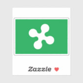 Die Flagge der Lombardei, Italien Aufkleber (Blatt)