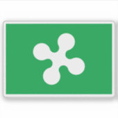 Die Flagge der Lombardei, Italien Aufkleber (Vorderseite)