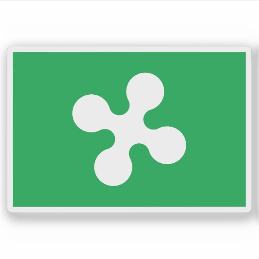 Die Flagge der Lombardei, Italien Aufkleber (Vorderseite)