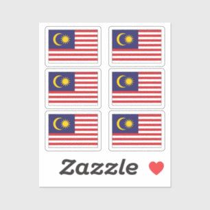 Die Flagge der Malaysia Collection Packung mit 6 Aufkleber