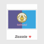 Die Flagge der Provinz Nonthaburi, Thailand Aufkleber (Blatt)