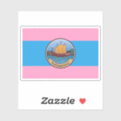 Die Flagge der Provinz Samut Sakhon, Thailand Aufkleber (Blatt)