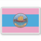 Die Flagge der Provinz Samut Sakhon, Thailand Aufkleber (Vorderseite)