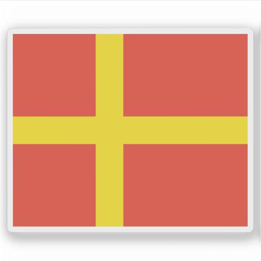 Die Flagge der Provinz Skåne (Scania), Schweden Aufkleber (Vorderseite)
