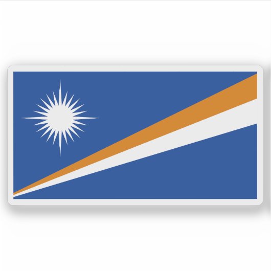 Die Flagge der Republik der Marshallinseln Aufkleber (Vorderseite)