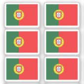Die Flagge der Sammlung Portugals von 6 Aufkleber (Vorderseite)