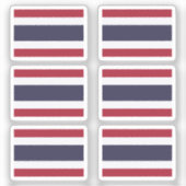 Die Flagge der Sammlung Thailand von 6 Aufkleber (Vorderseite)