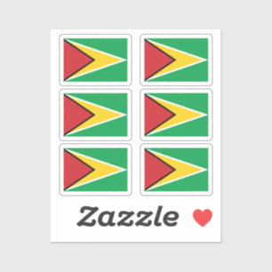 Die Flagge der Sammlung von Guyana von 6 Aufkleber