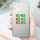 Die Flagge der Sammlung von Guyana von 6 Aufkleber (Telefon)
