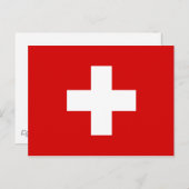 Die Flagge der Schweiz Postkarte (Vorne/Hinten)