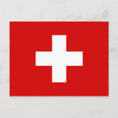 Die Flagge der Schweiz Postkarte (Vorderseite)