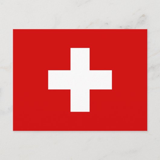 Die Flagge der Schweiz Postkarte (Vorderseite)