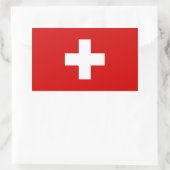 Die Flagge der Schweiz Rechteckiger Aufkleber (Tasche)