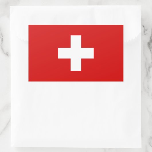 Die Flagge der Schweiz Rechteckiger Aufkleber (Tasche)