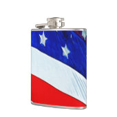 Die Flagge der Staaten Abstrakter Impressionismus Flachmann (Links)