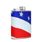 Die Flagge der Staaten Abstrakter Impressionismus Flachmann (Rechts)