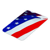 Die Flagge der Staaten Abstrakter Impressionismus Magnet (Linke Seite)