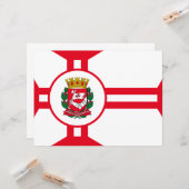 Die Flagge der Stadt São Paulo Karte (Vorderseite/Rückseite Beispiel)