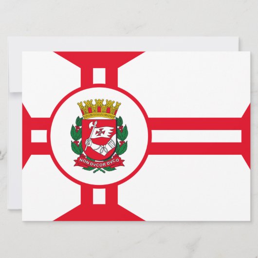 Die Flagge der Stadt São Paulo Karte (Vorderseite)