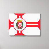 Die Flagge der Stadt São Paulo Leinwanddruck (Vorderseite)